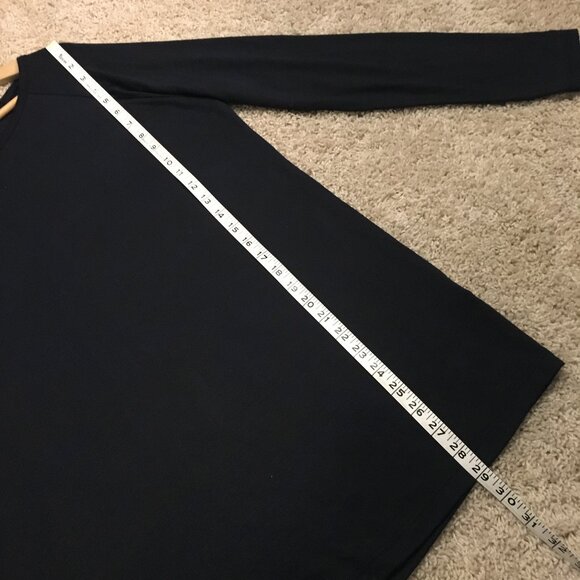 Topshop Dark Navy Blue Lightweight Knit Long Top - Picture 13 of 14